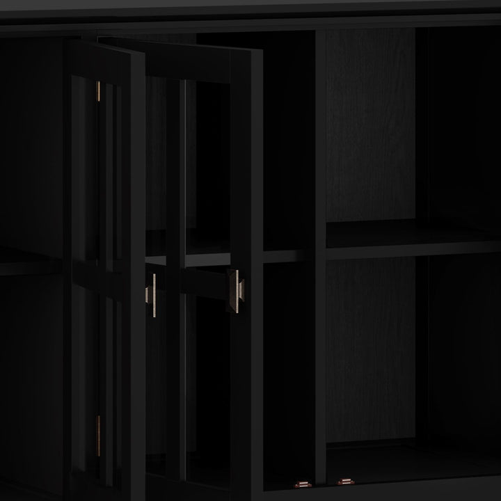 Artisan - Wide 4 Door Storage Cabinet - Black