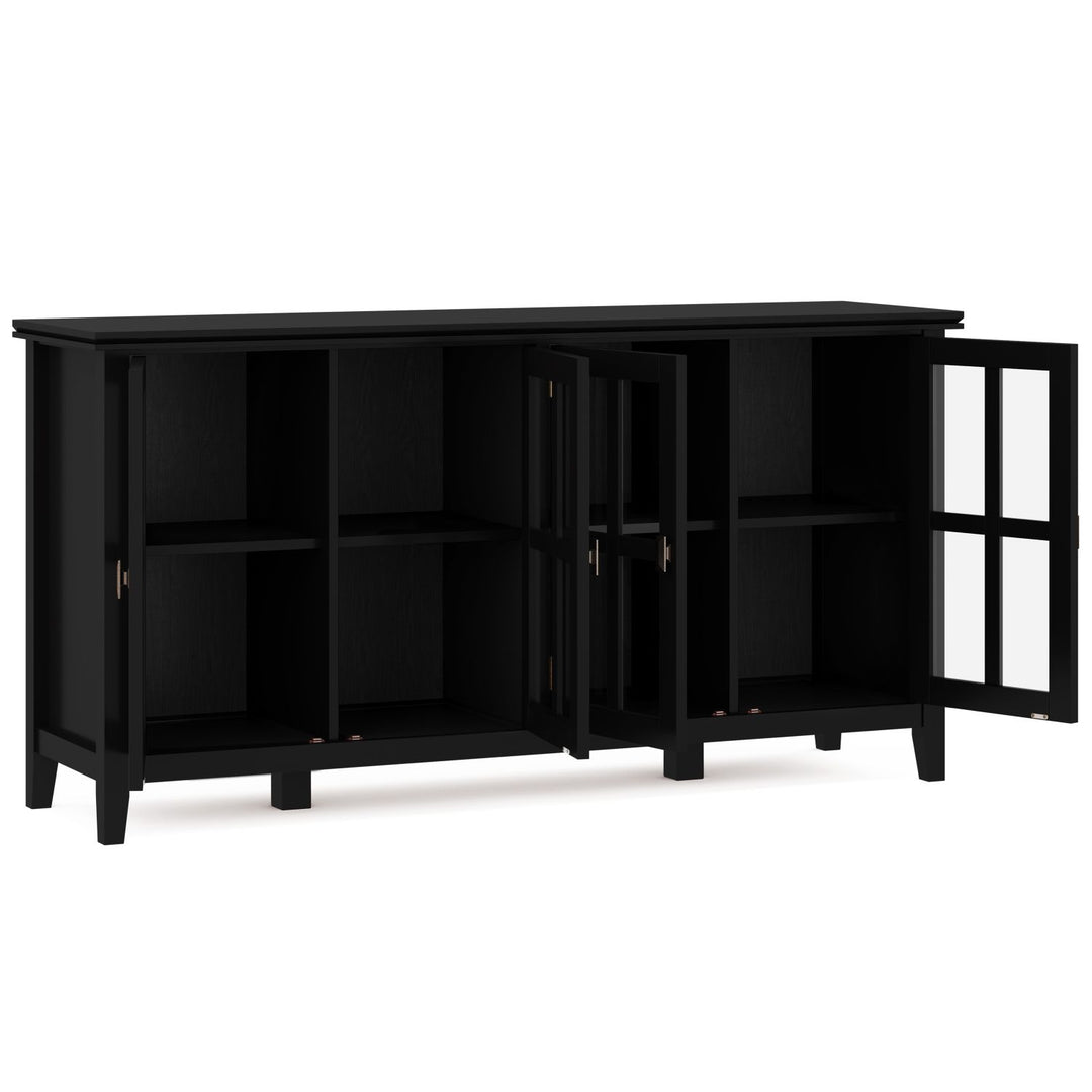 Artisan - Wide 4 Door Storage Cabinet - Black
