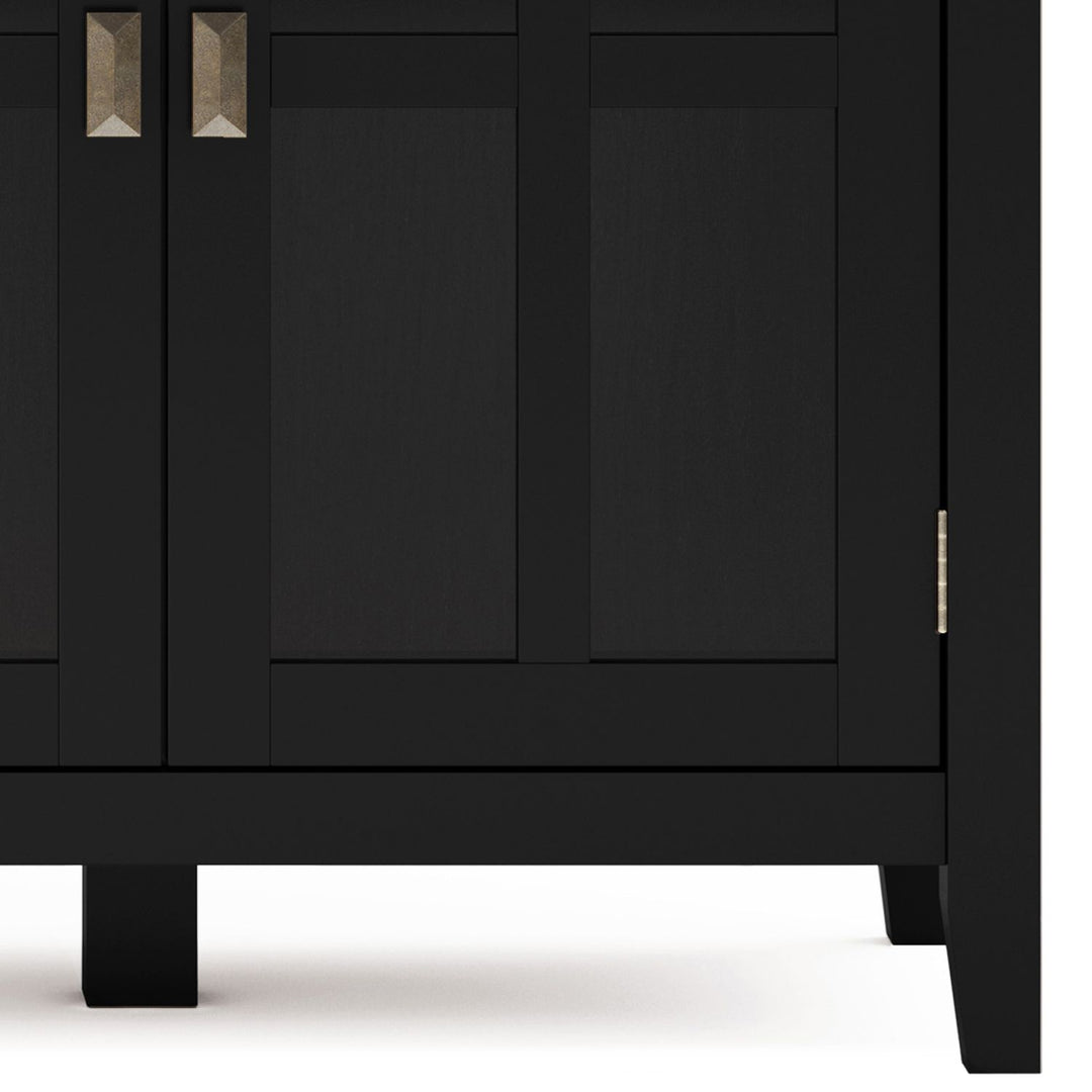 Artisan - Wide 4 Door Storage Cabinet - Black