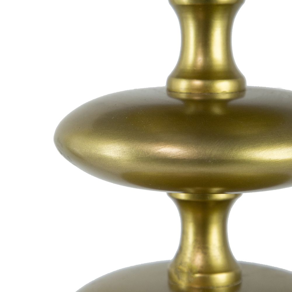 16x16x29.8" Gold and Black Table Lamp with Contemporary Disc Design