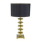16x16x29.8" Gold and Black Table Lamp with Contemporary Disc Design
