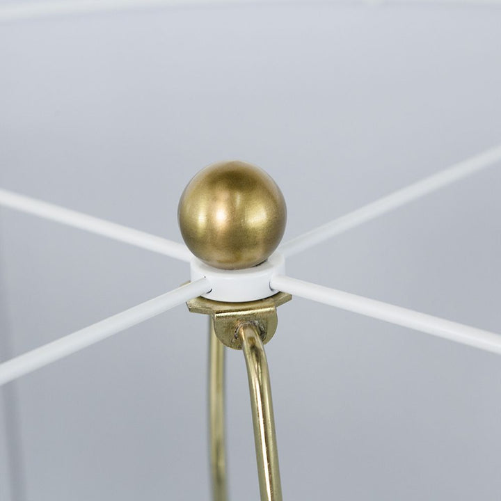 16x16x29.8" Gold and Black Table Lamp with Contemporary Disc Design