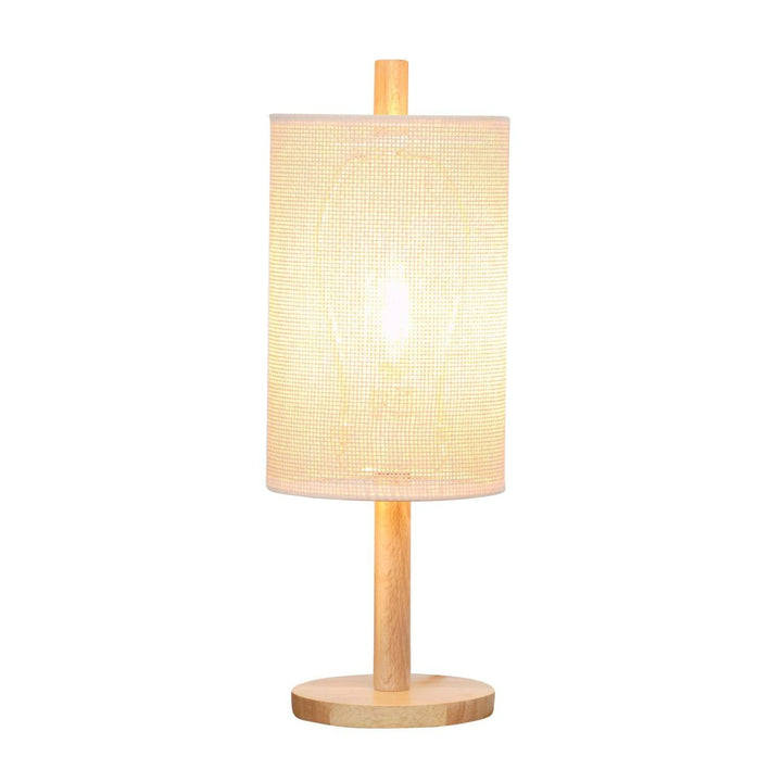 Modern Classic Desk Lamp Villa Living Room Bedroom Study Decorative Original Design European Wood Table Light, Arcana Table Lamp - Oak - Natural 110-120V Paper Rattan Weave Material