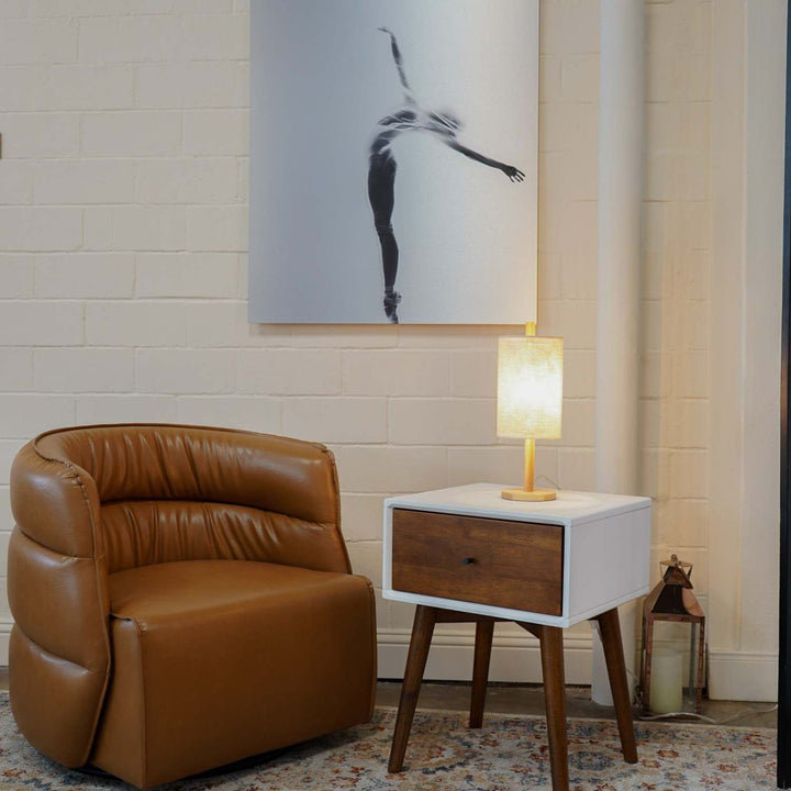 Modern Classic Desk Lamp Villa Living Room Bedroom Study Decorative Original Design European Wood Table Light, Arcana Table Lamp - Oak - Natural 110-120V Paper Rattan Weave Material