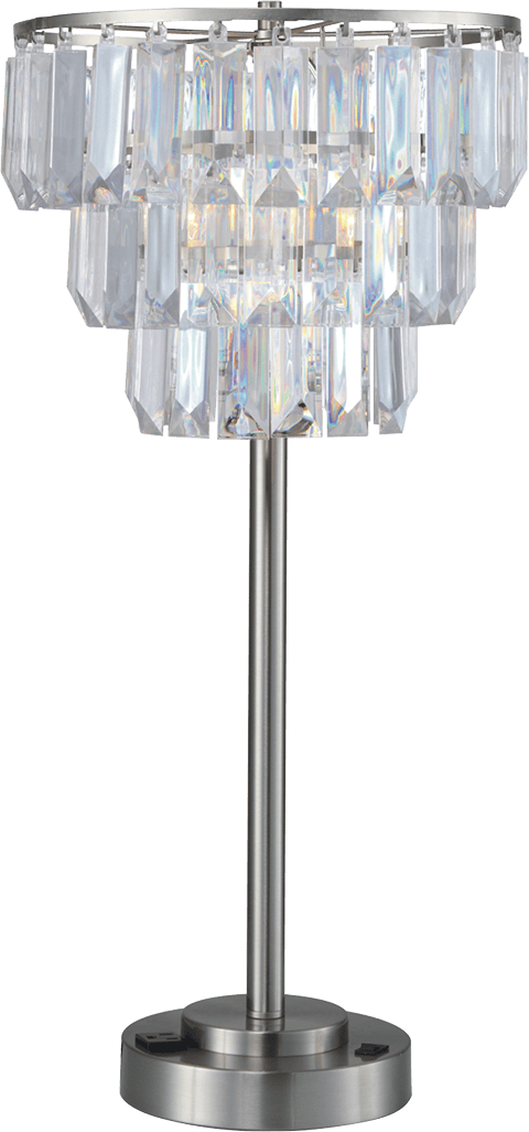 27.5"H CONTEMPORARY CRYSTAL SHADE TABLE LAMP(1PC/CTN) (1.01/9.25)