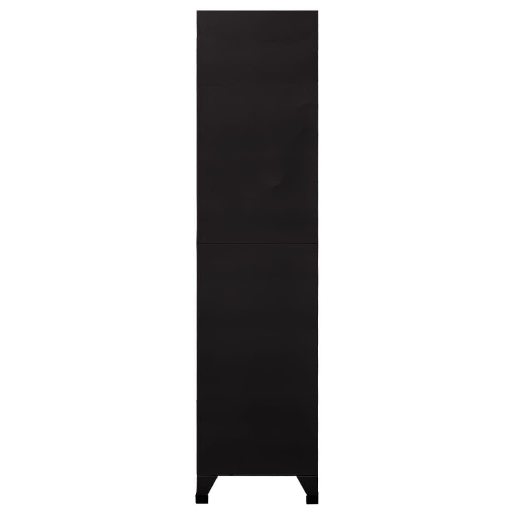 Locker Cabinet Black 35.4"x15.7"x70.9" Steel