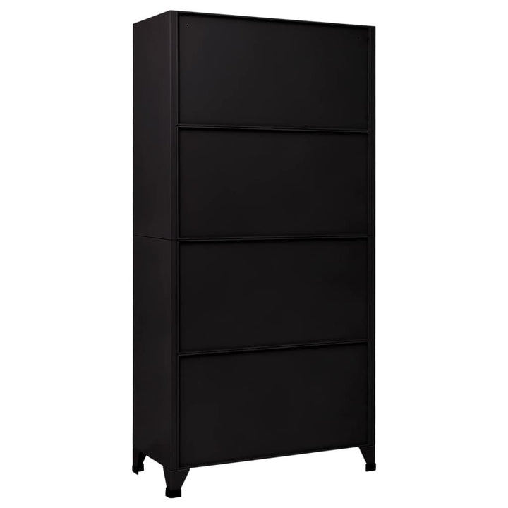 Locker Cabinet Black 35.4"x15.7"x70.9" Steel