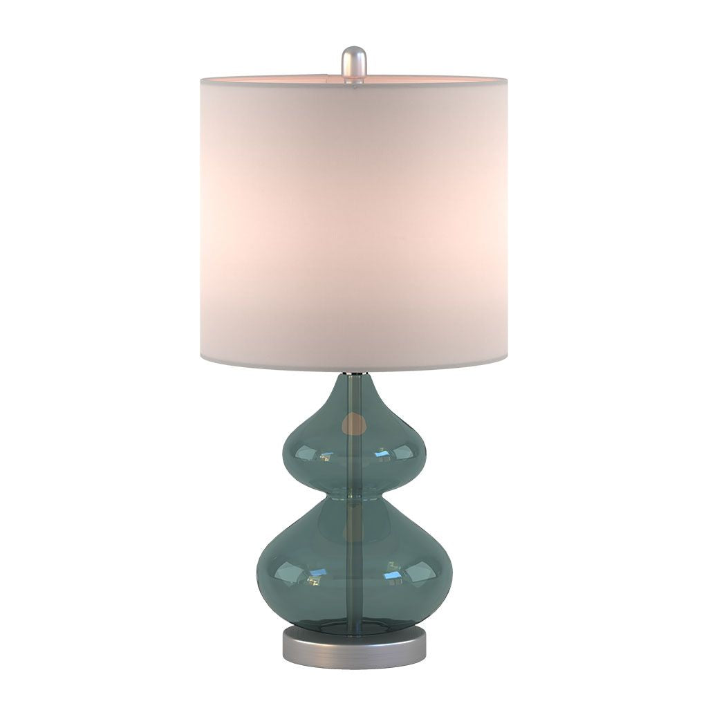 Ellipse Curved Glass Table Lamp, Set of 2