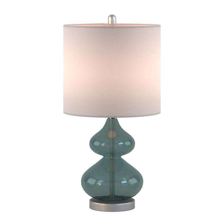 Ellipse Curved Glass Table Lamp, Set of 2