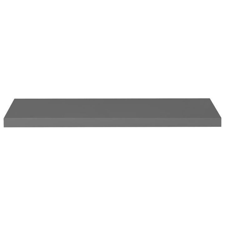 Floating Wall Shelves 4 pcs High Gloss Gray 35.4"x9.3"x1.5" MDF