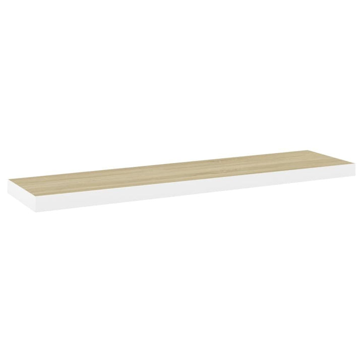 Floating Wall Shelves 4 pcs Oak and White 35.4"x9.3"x1.5" MDF