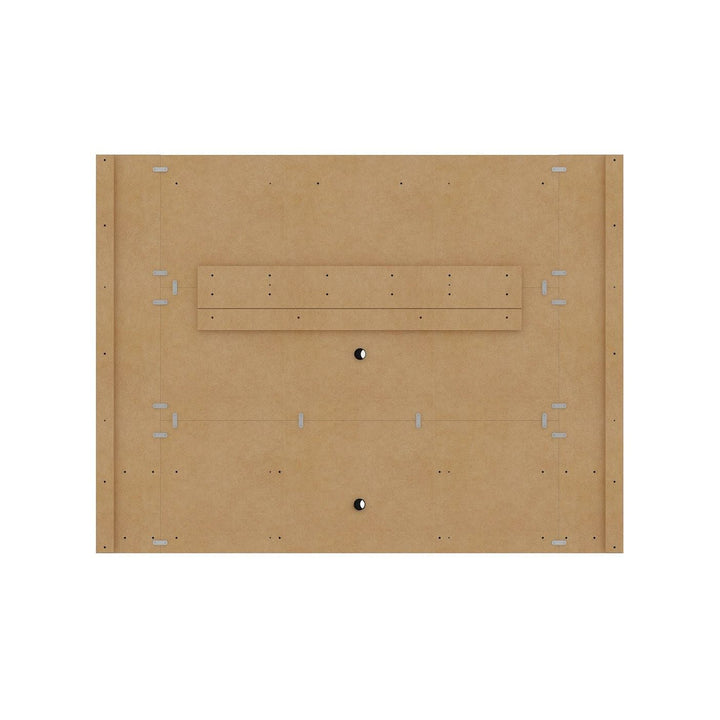 Manhattan Comfort Liberty 70.86 Floating Wall Entertainment Center with Overhead Shelf in Rustic Brown