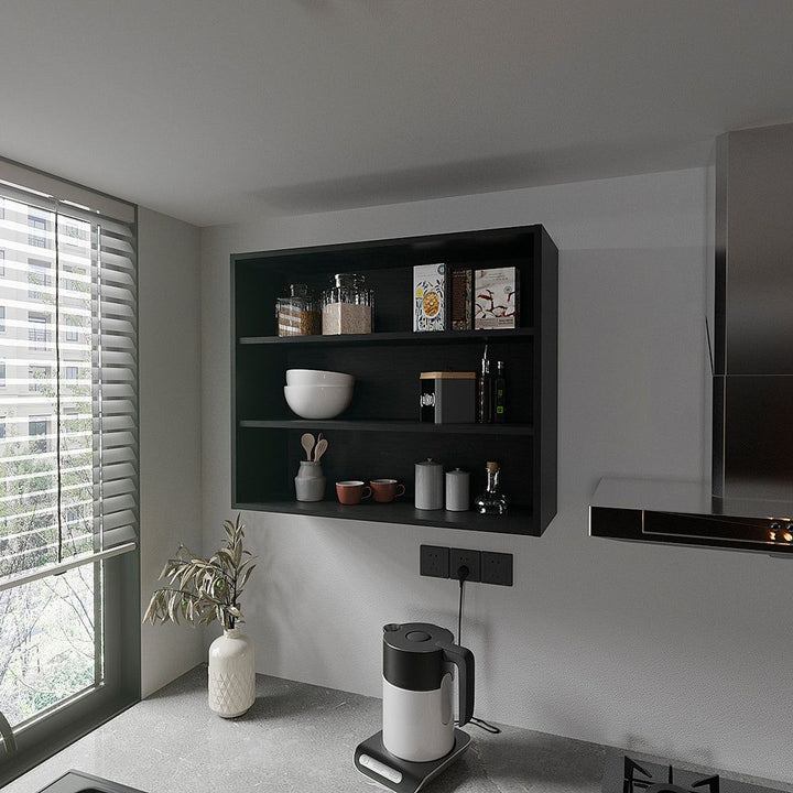 Floating Shelf Meeker, Kitchen, Black