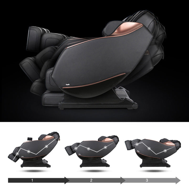 3D Full Body Zero Gravity Shiatsu Electric Massage Chair SL-Track Recliner with Airbag Speaker LCD Touch Screen+Mini Remote Voice Control Back Heat