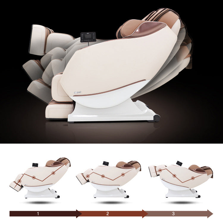 3D Full Body Zero Gravity Shiatsu Electric Massage Chair SL-Track Recliner with Airbag Speaker LCD Touch Screen+Mini Remote Voice Control Back Heat