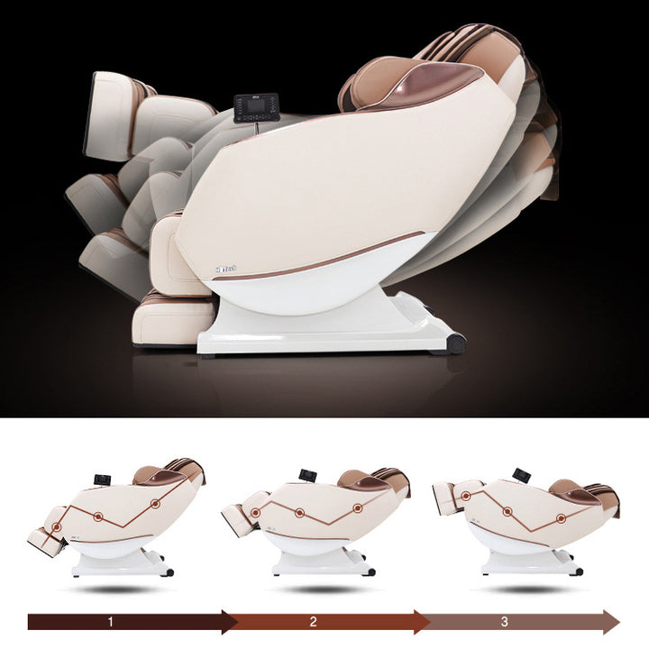 3D Full Body Zero Gravity Shiatsu Electric Massage Chair SL-Track Recliner with Airbag Speaker LCD Touch Screen+Mini Remote Voice Control Back Heat