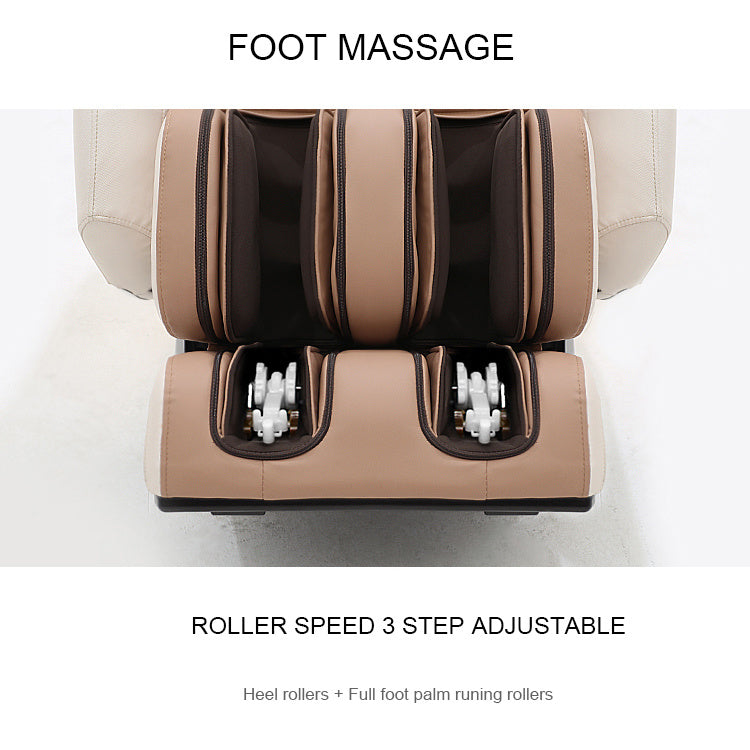 3D Full Body Zero Gravity Shiatsu Electric Massage Chair SL-Track Recliner with Airbag Speaker LCD Touch Screen+Mini Remote Voice Control Back Heat