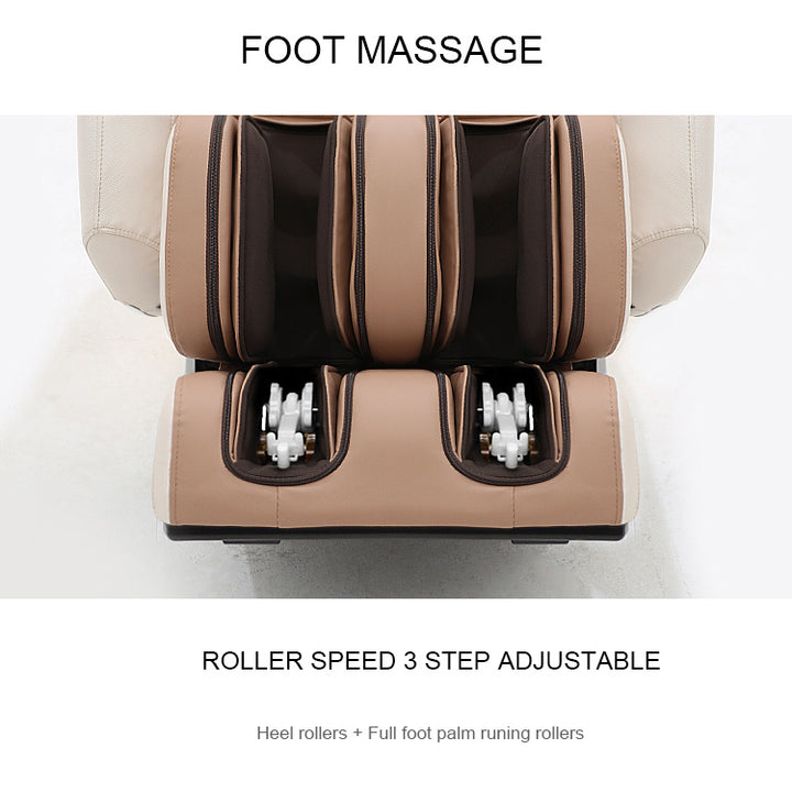 3D Full Body Zero Gravity Shiatsu Electric Massage Chair SL-Track Recliner with Airbag Speaker LCD Touch Screen+Mini Remote Voice Control Back Heat