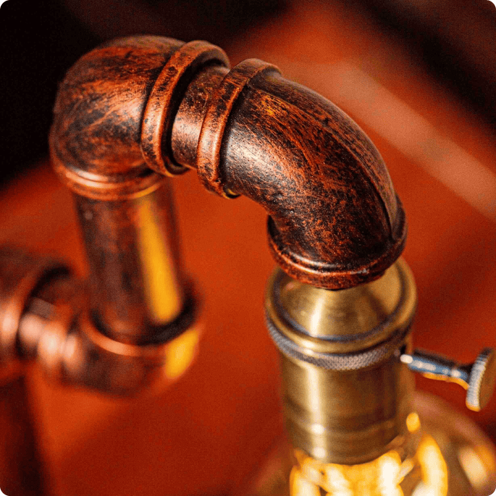 Aurora Steampunk Handmade Vintage Adjustable Pipe Lamp