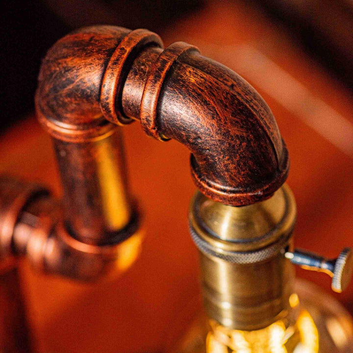 Aurora Steampunk Handmade Vintage Adjustable Pipe Lamp