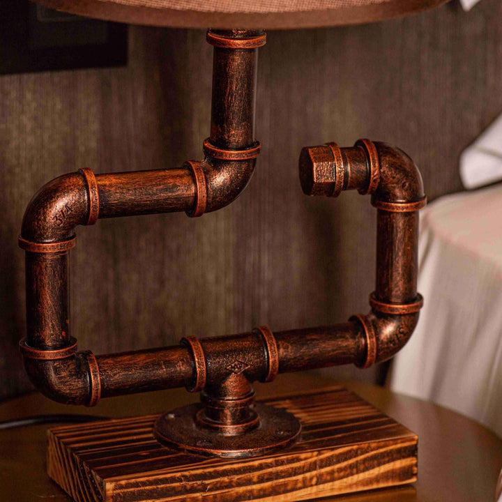 Whisper Steampunk Handmade Vintage Adjustable Pipe Lamp