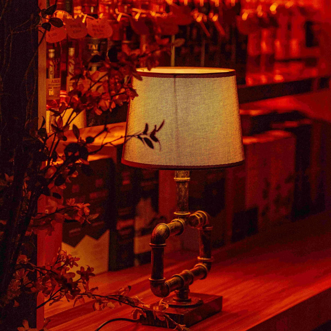 Whisper Steampunk Handmade Vintage Adjustable Pipe Lamp