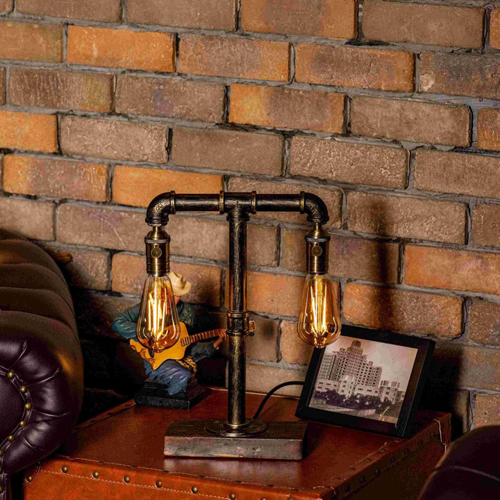 Twilight Steampunk Handmade Vintage Adjustable Pipe Lamp