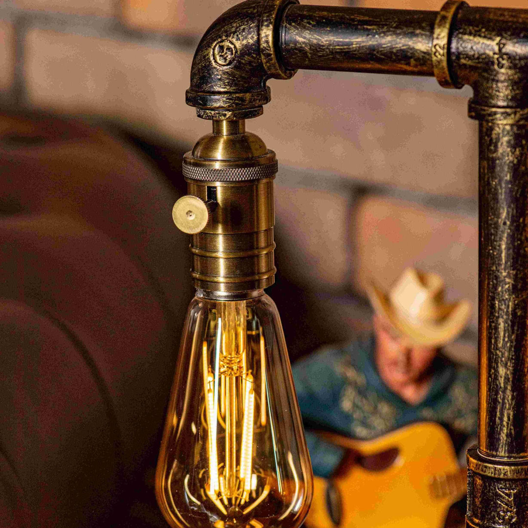 Twilight Steampunk Handmade Vintage Adjustable Pipe Lamp