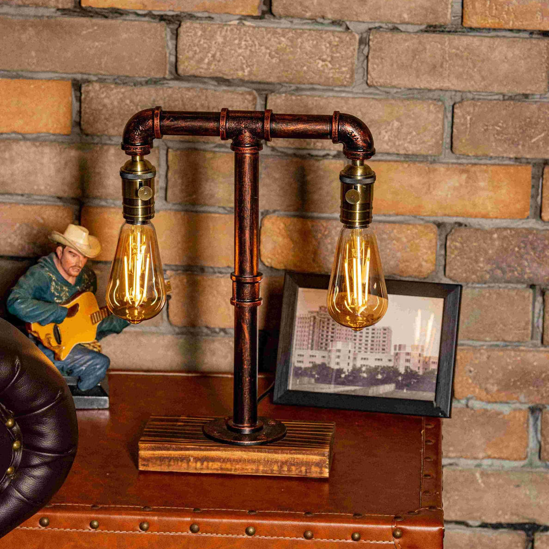 Twilight Steampunk Handmade Vintage Adjustable Pipe Lamp