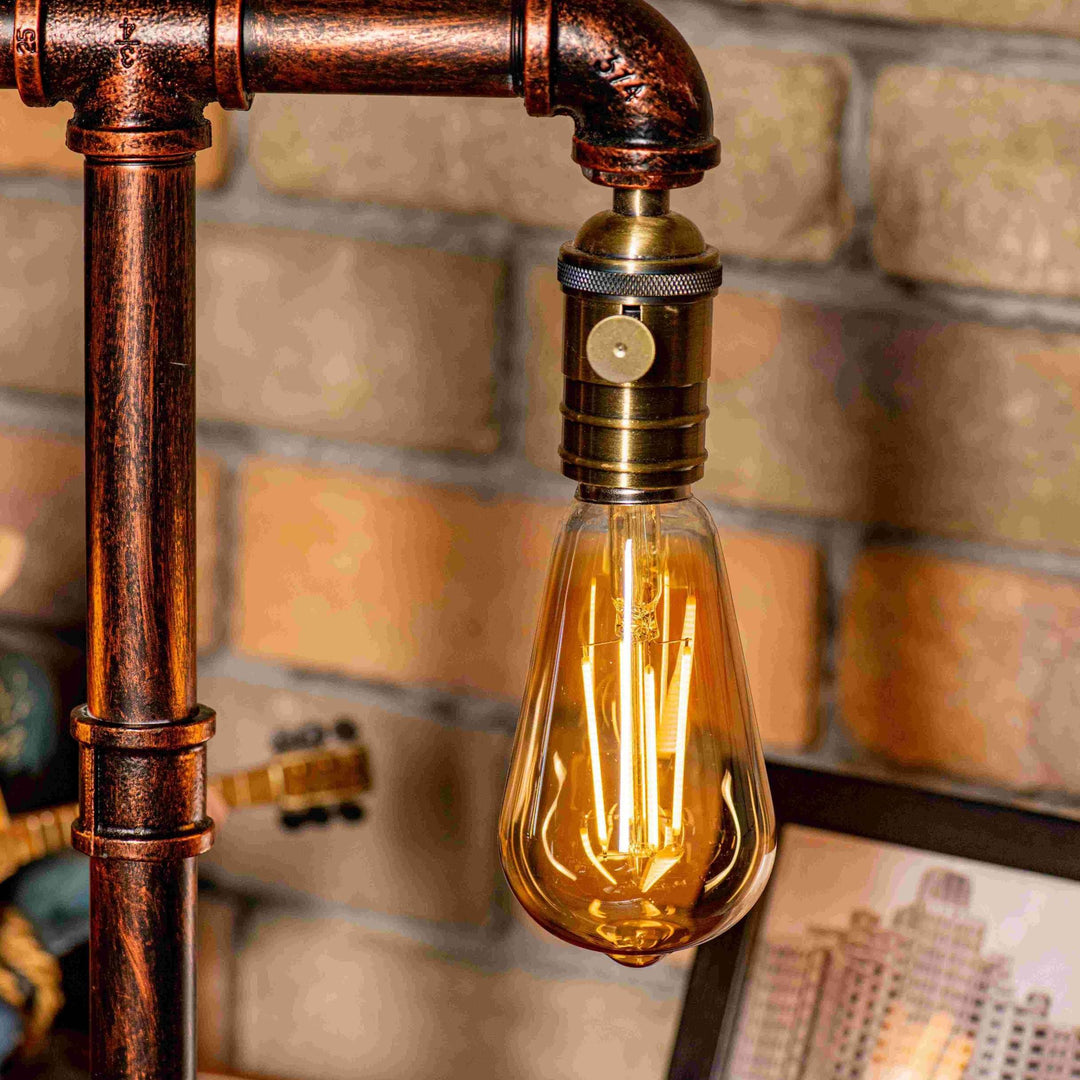 Twilight Steampunk Handmade Vintage Adjustable Pipe Lamp