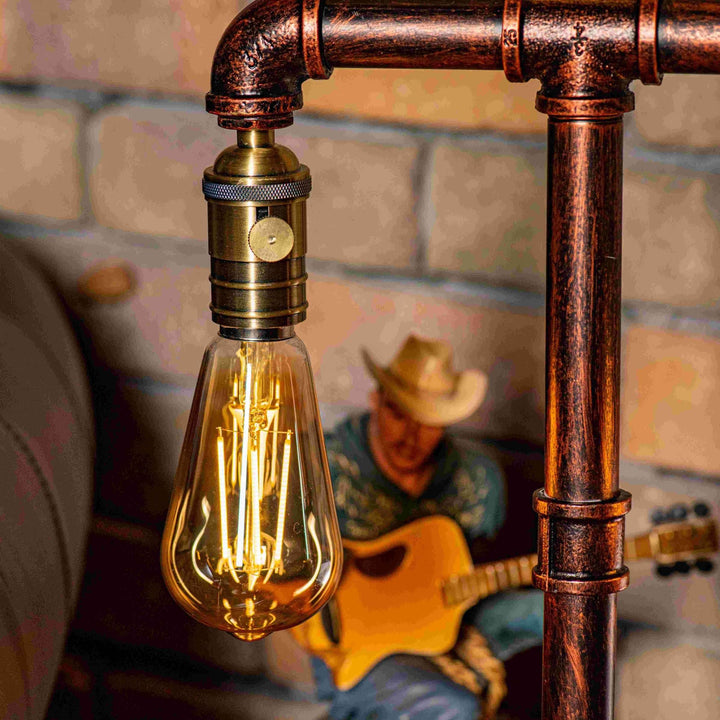 Twilight Steampunk Handmade Vintage Adjustable Pipe Lamp