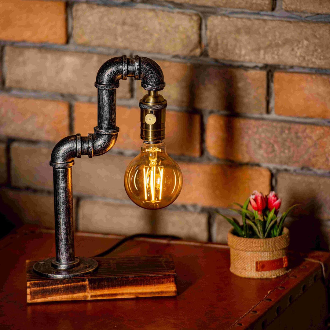 Aurora Steampunk Handmade Vintage Adjustable Pipe Lamp