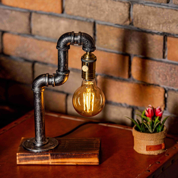 Aurora Steampunk Handmade Vintage Adjustable Pipe Lamp