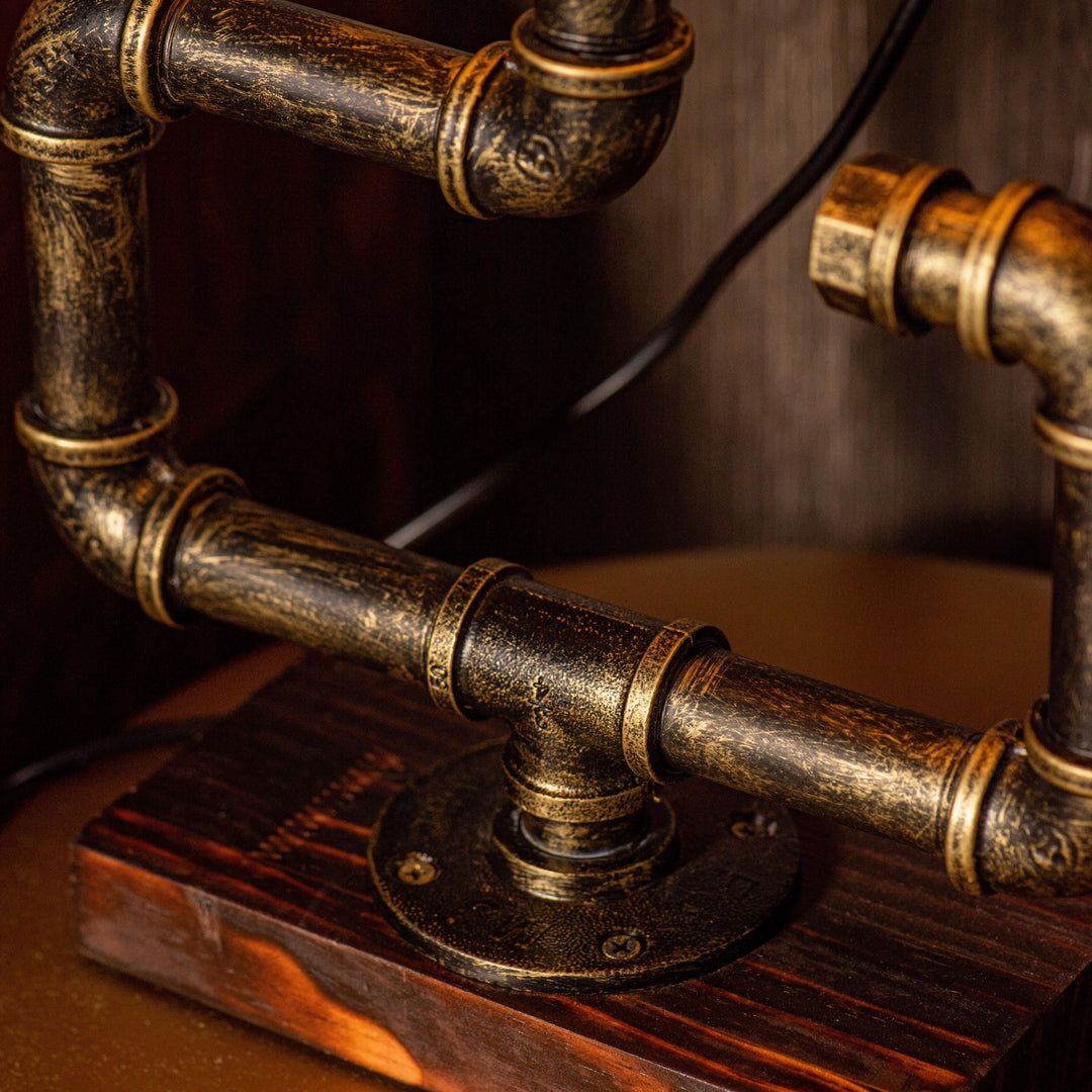 Gleam Steampunk Handmade Vintage Adjustable Pipe Lamp