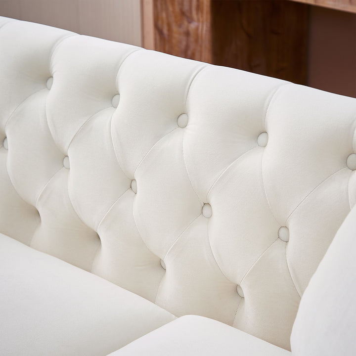 83.5-Inch Oversized Corner Sofa, L-Shaped Sectional Couch, 5-Seater Corner Sofas with 3 Pillows for Living Room, Bedroom, Apartment, Office