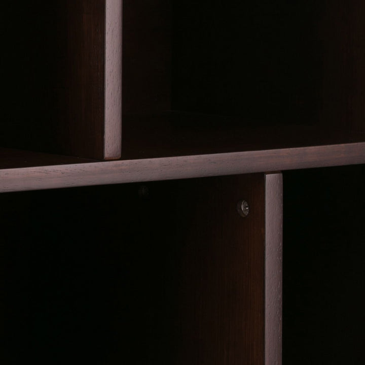 Draper - Mid Century Wide Bookcase and Storage Unit - Medium Auburn Brown