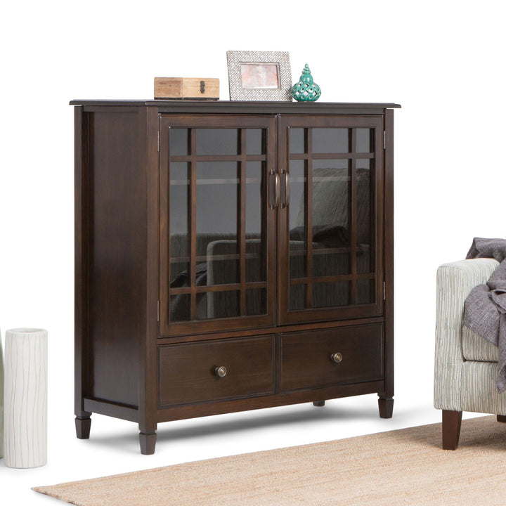 Connaught - Tall Storage Cabinet - Dark Chestnut Brown
