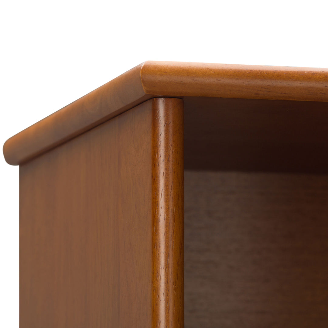 Draper - Mid Century Wide Bookcase and Storage Unit - Teak Brown