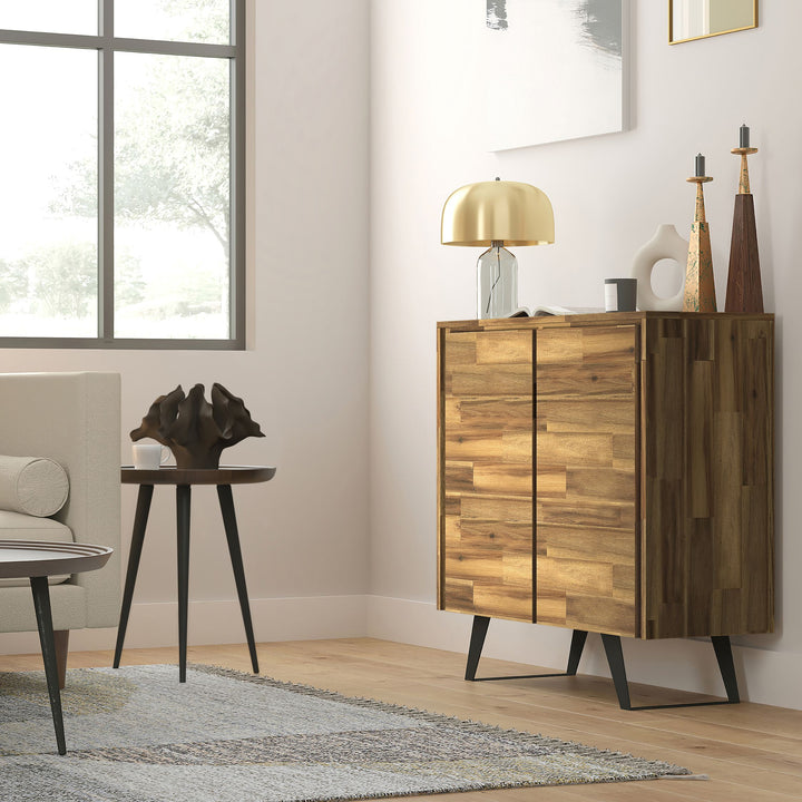 Lowry - Medium Storage Cabinet - Distressed Golden Wheat