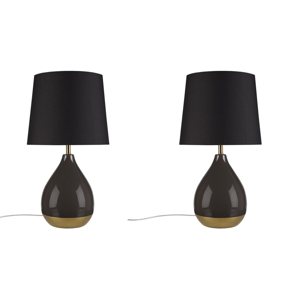 2-Tone Ceramic Table Lamp Set of 2