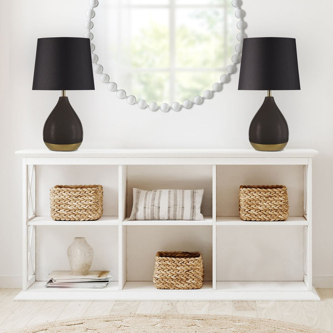 2-Tone Ceramic Table Lamp Set of 2