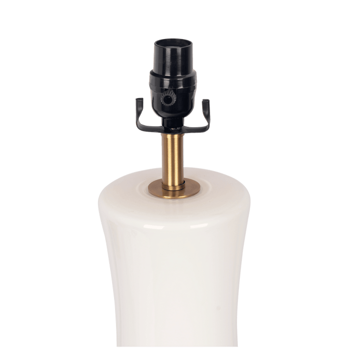 Cascade Glass Lamp Golden Base Off White Glass Table Lamp