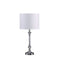 19.25" In Audrey Twisted Crystal Modern Silver Table Lamp