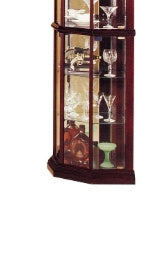 Huxley Cherry Finish Curio Cabinet (Corner)