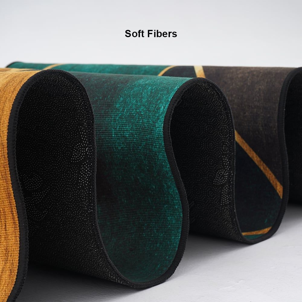 5' x 7' Green&Black&Gold Modern Geometirc Rectangle Indoor Area Rug Living Room&Bedroom