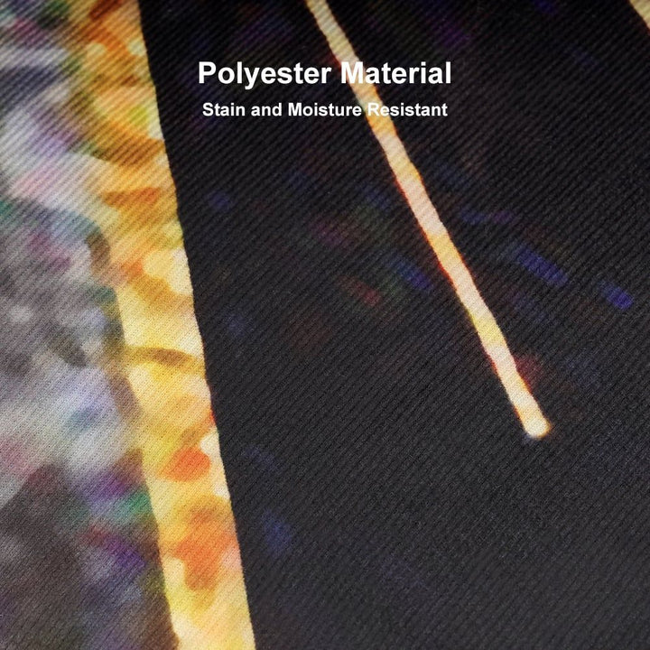 4' x 4' Modern Abstract Gray & Gold Mix Colours Round Area Rug Decorative Carpet