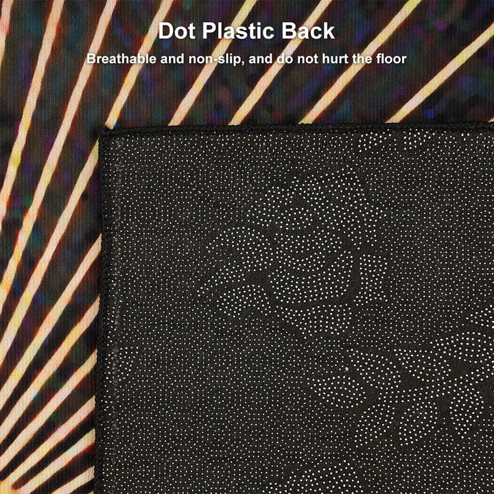 4' x 4' Modern Abstract Gray & Gold Mix Colours Round Area Rug Decorative Carpet