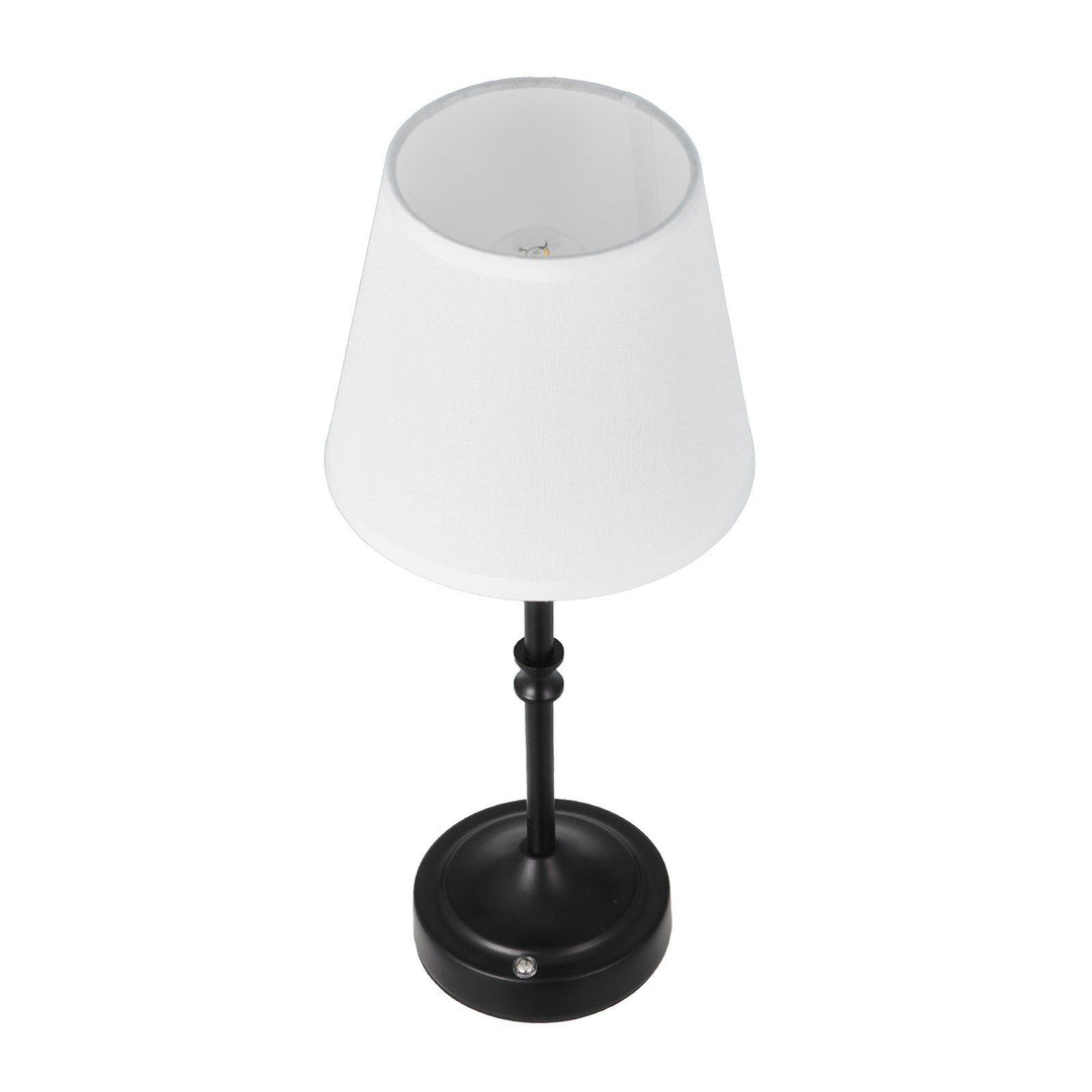 Cordless Table Lamp 2 Pack Rechargeable Battery Desk Lamp Fabric Shade Black
