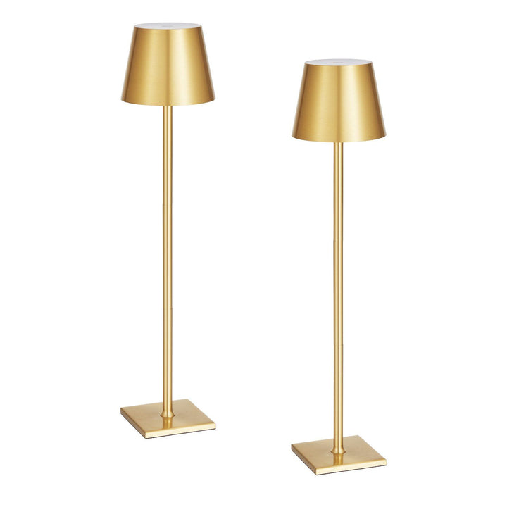 Cordless Table Lamp 2 PCS Rechargeable Battery Desk Lamp Adjustable Height Gold