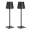 Cordless Table Lamp 2-Pack 5200mAh Built-in Rechargeable Battery Desk Lamp Black